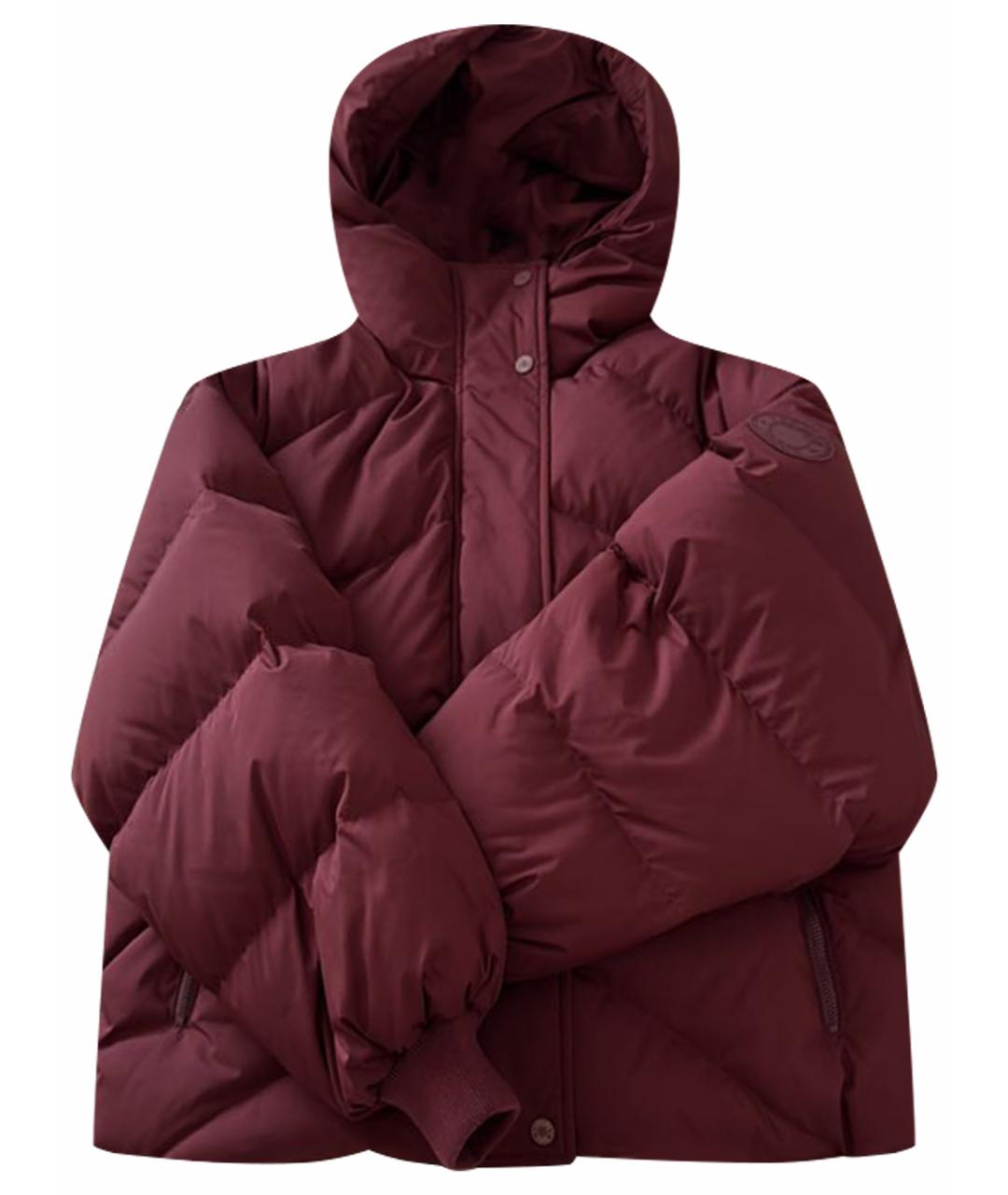 HERMES Бордовая полиэстеровая куртка, фото 1