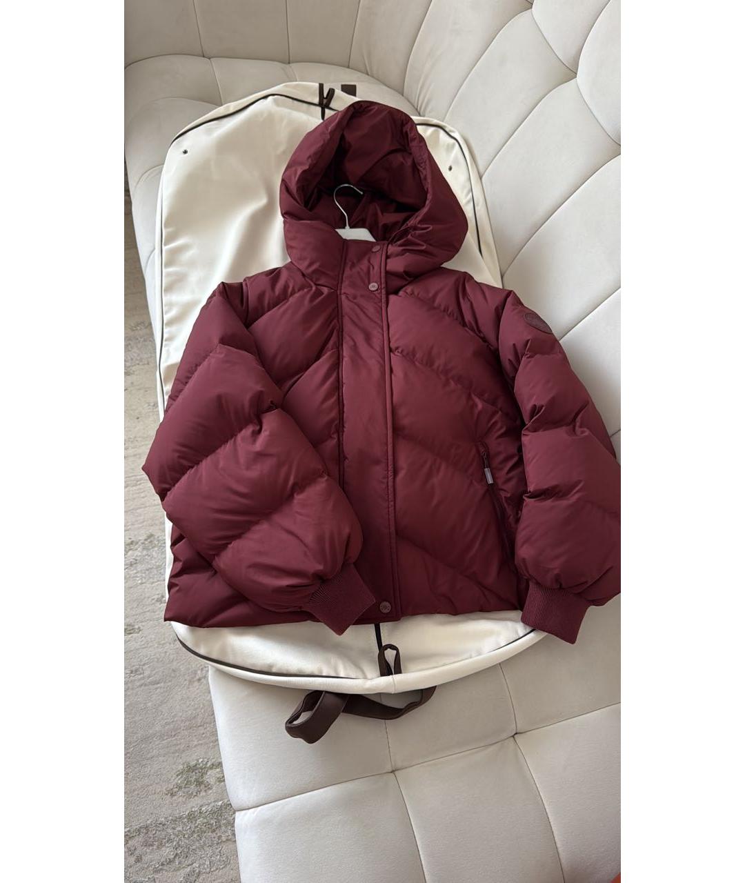 HERMES Бордовая полиэстеровая куртка, фото 5