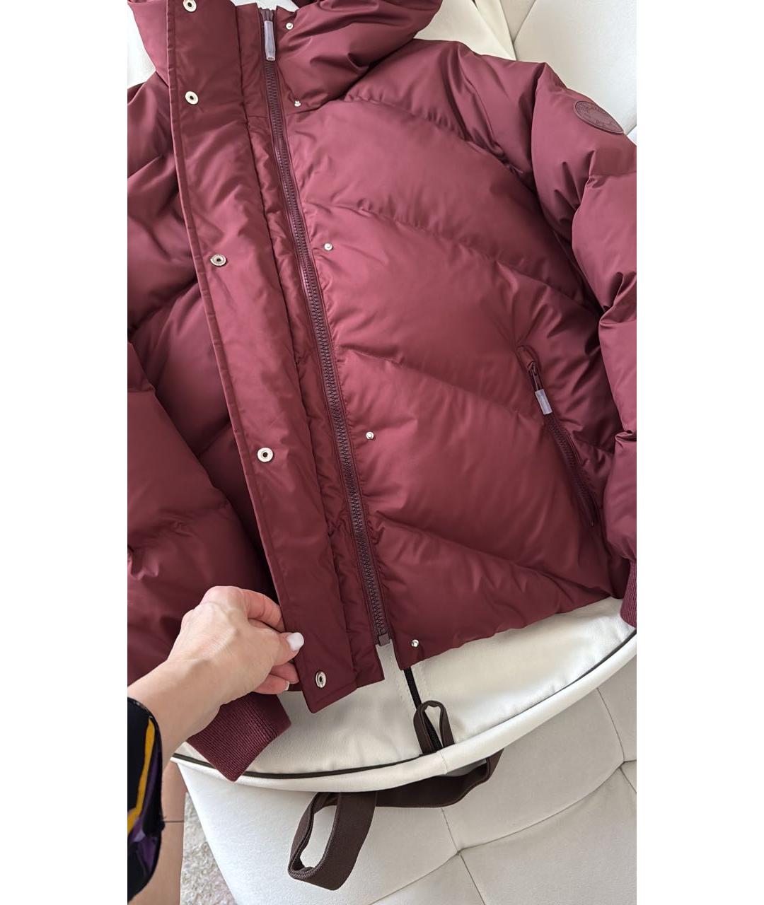 HERMES Бордовая полиэстеровая куртка, фото 2