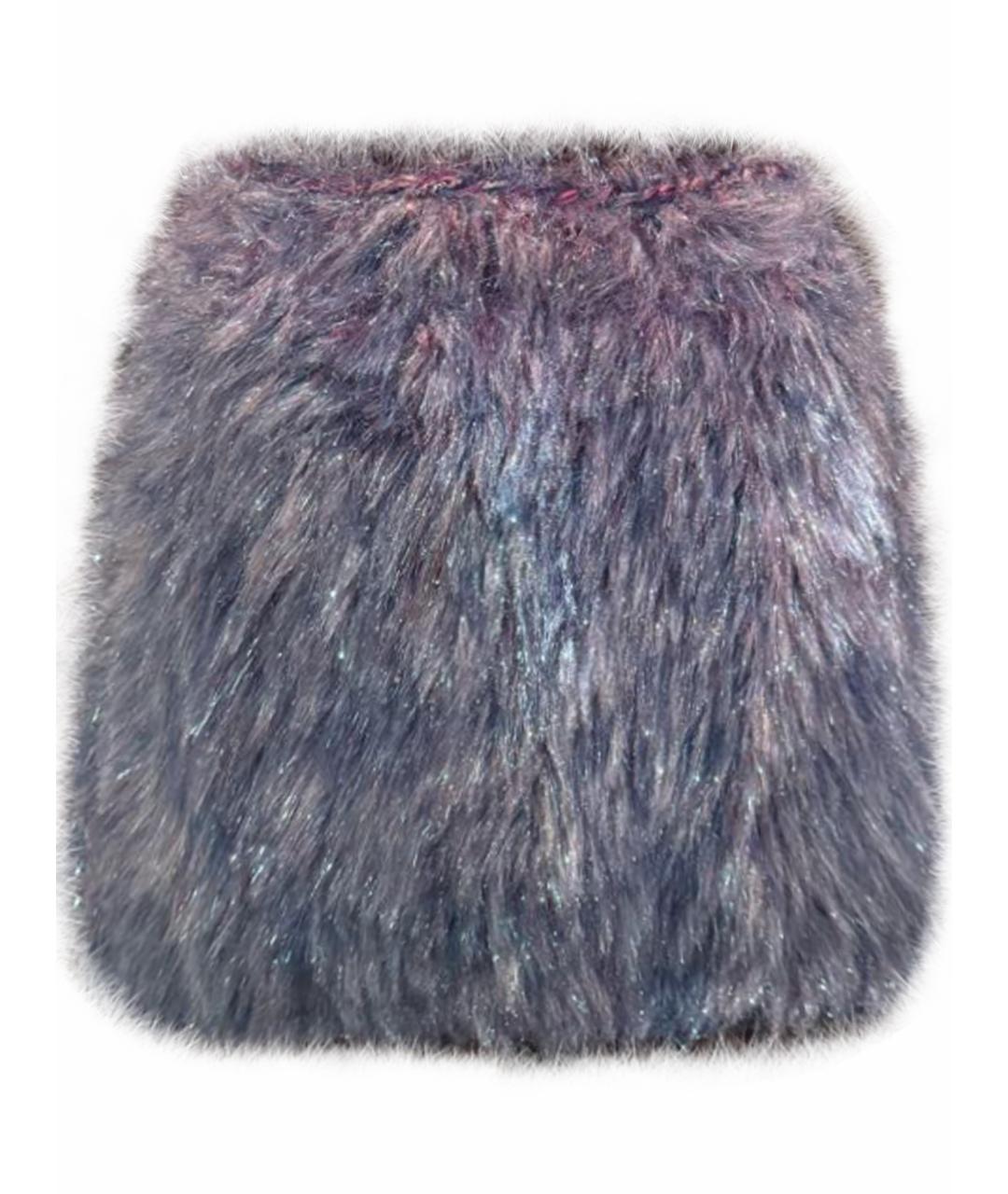 DOLCE&GABBANA Голубая шерстяная юбка мини, фото 1