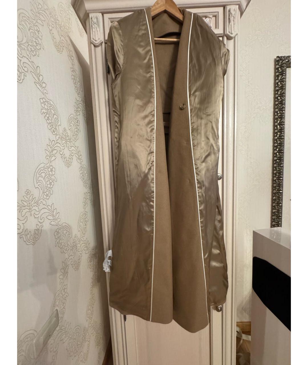 HUGO BOSS Горчичное шерстяное пальто, фото 7