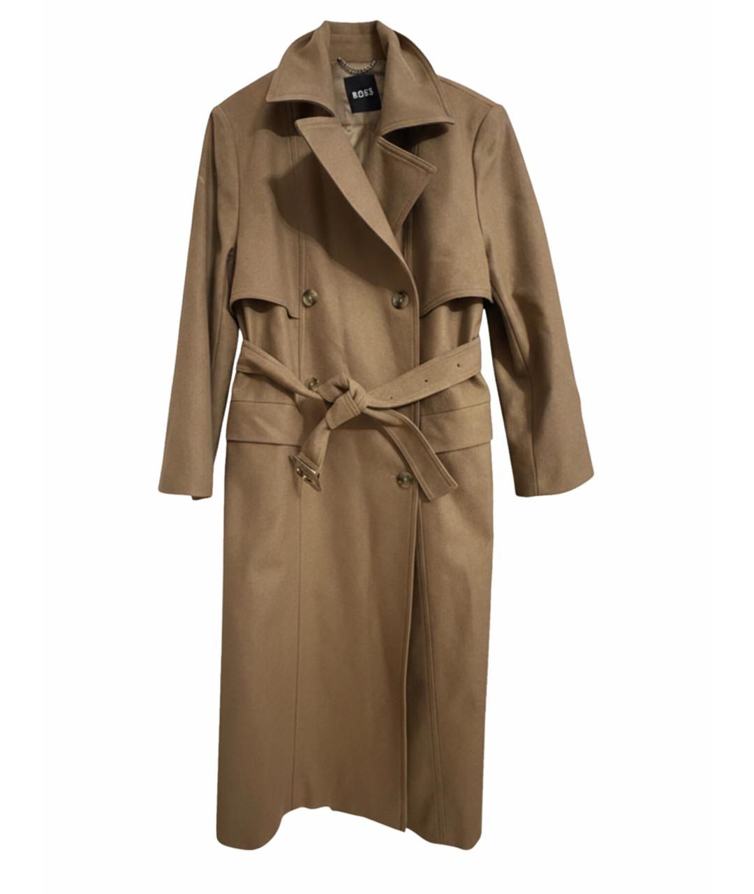 HUGO BOSS Горчичное шерстяное пальто, фото 1