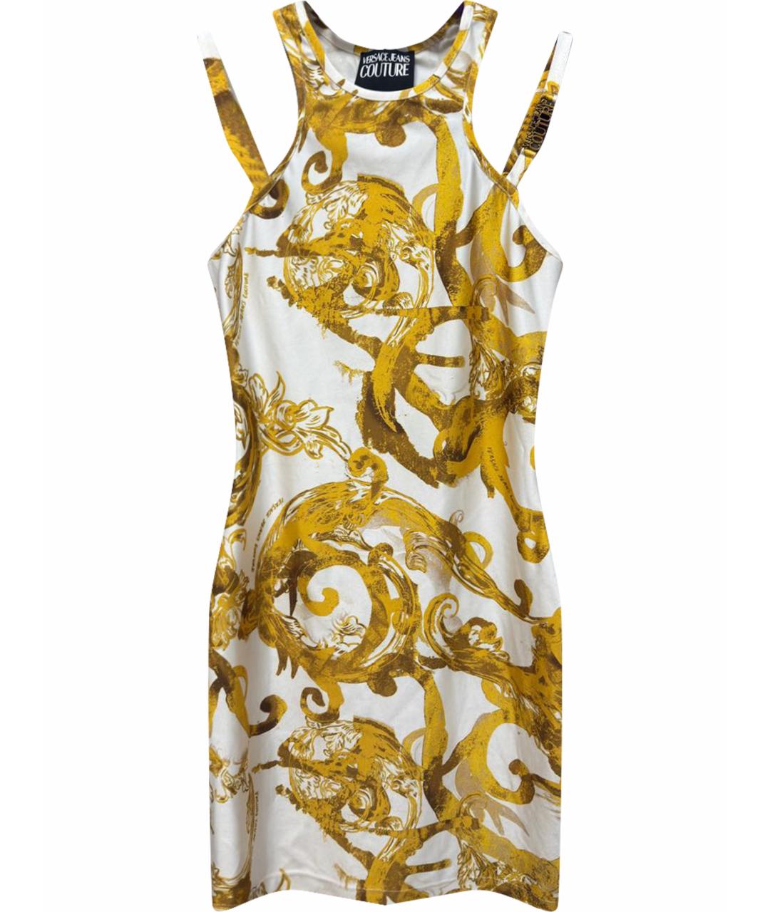 VERSACE Мульти полиэстеровое коктейльное платье, фото 1