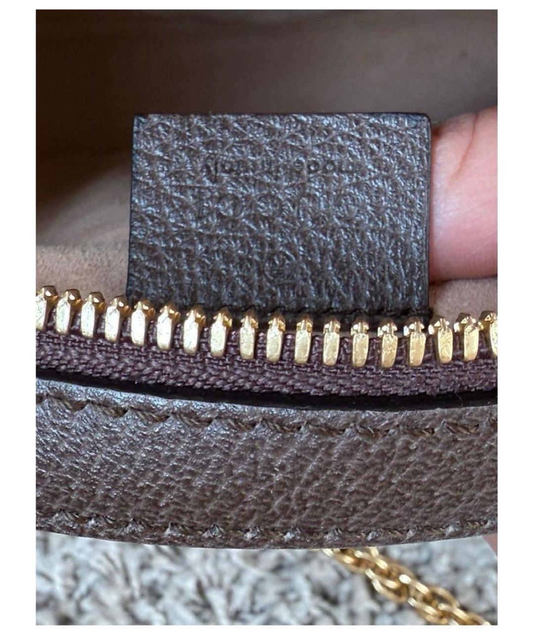 GUCCI Коричневая кожаная сумка через плечо, фото 6