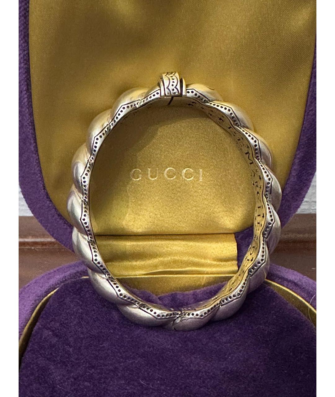 GUCCI Серебрянный серебряный браслет, фото 4