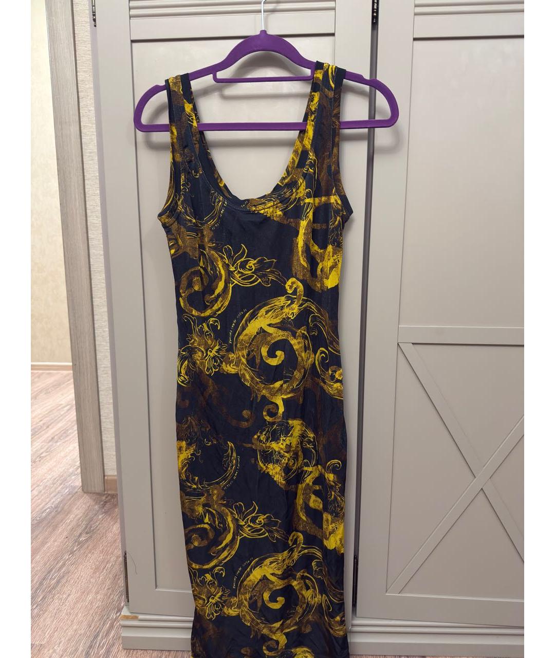 VERSACE Мульти полиамидовое коктейльное платье, фото 2