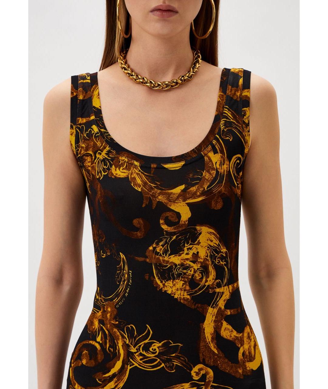 VERSACE Мульти полиамидовое коктейльное платье, фото 7