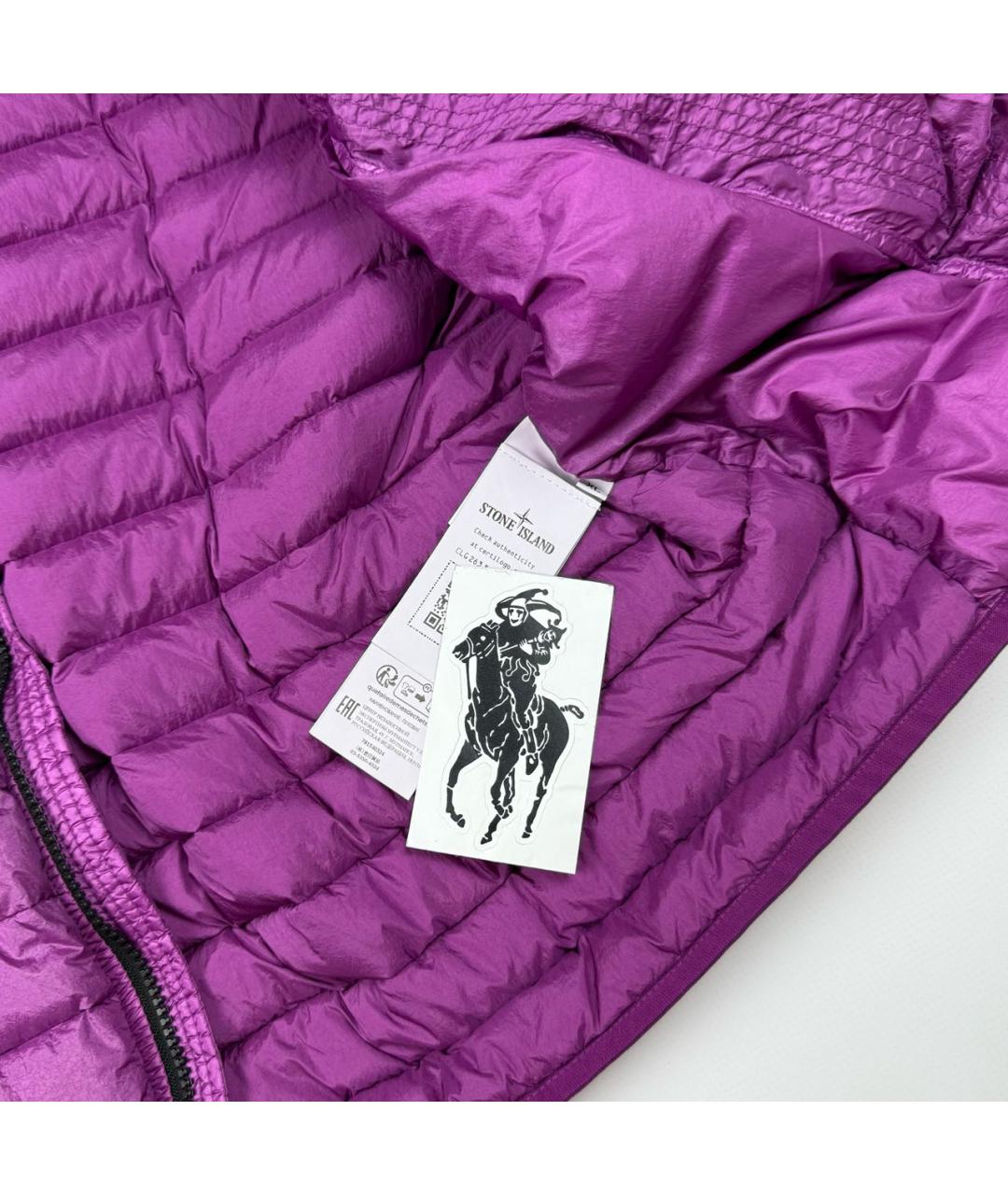STONE ISLAND Фиолетовая полиэстеровая куртка, фото 5