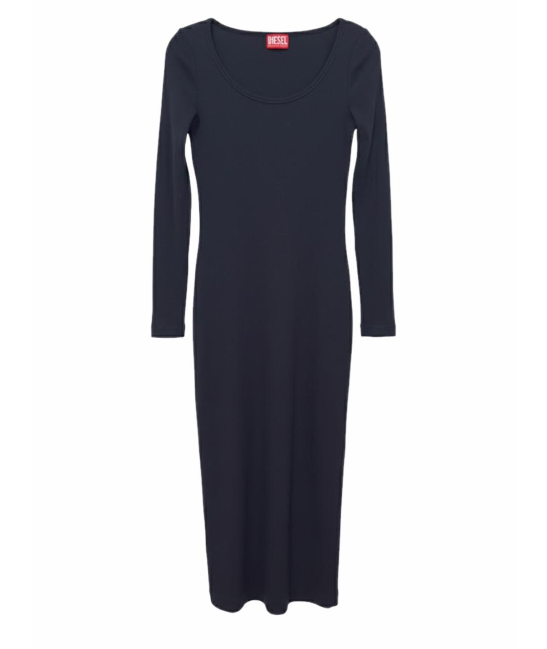 DIESEL Черное хлопко-эластановое повседневное платье, фото 1