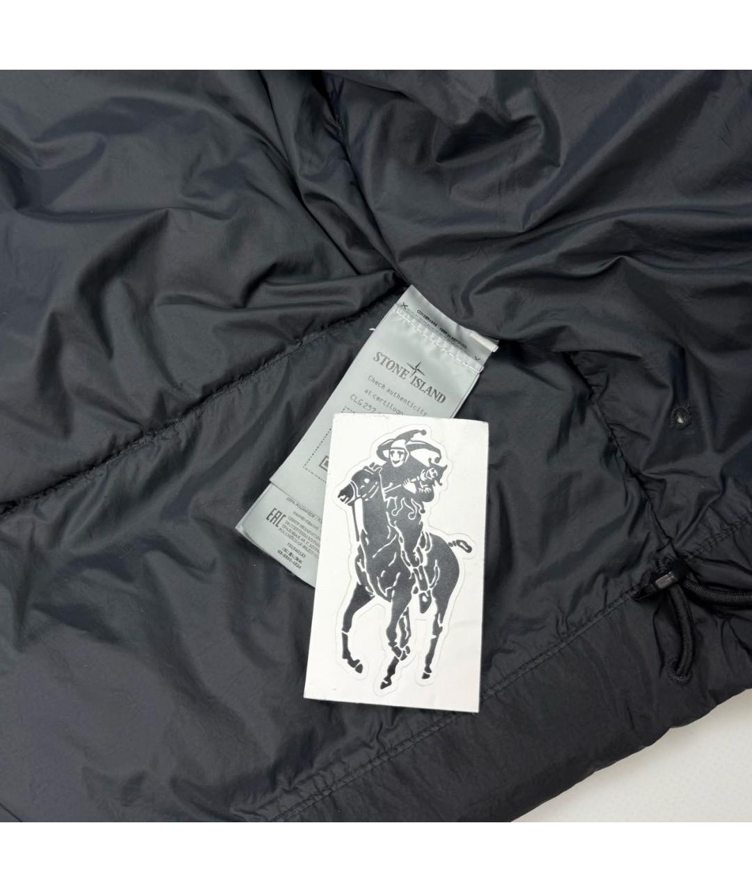 STONE ISLAND Черный пуховик, фото 5