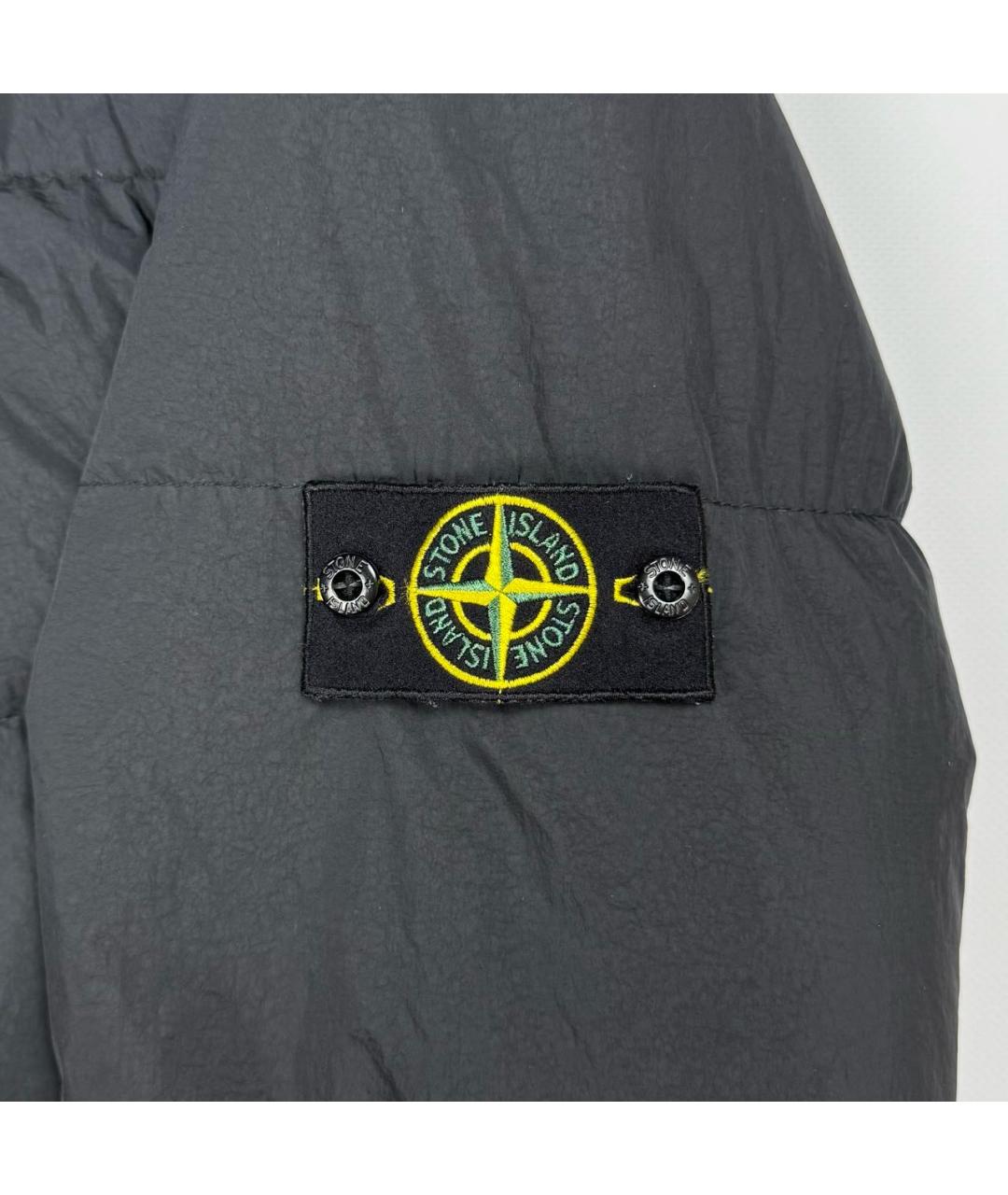 STONE ISLAND Черный пуховик, фото 4
