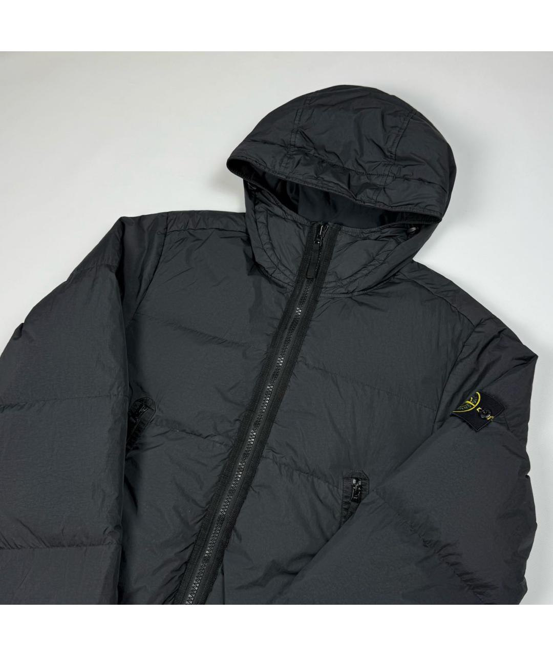 STONE ISLAND Черный пуховик, фото 2