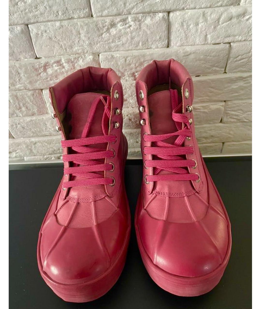 JACQUEMUS Розовые кожаные ботинки, фото 2