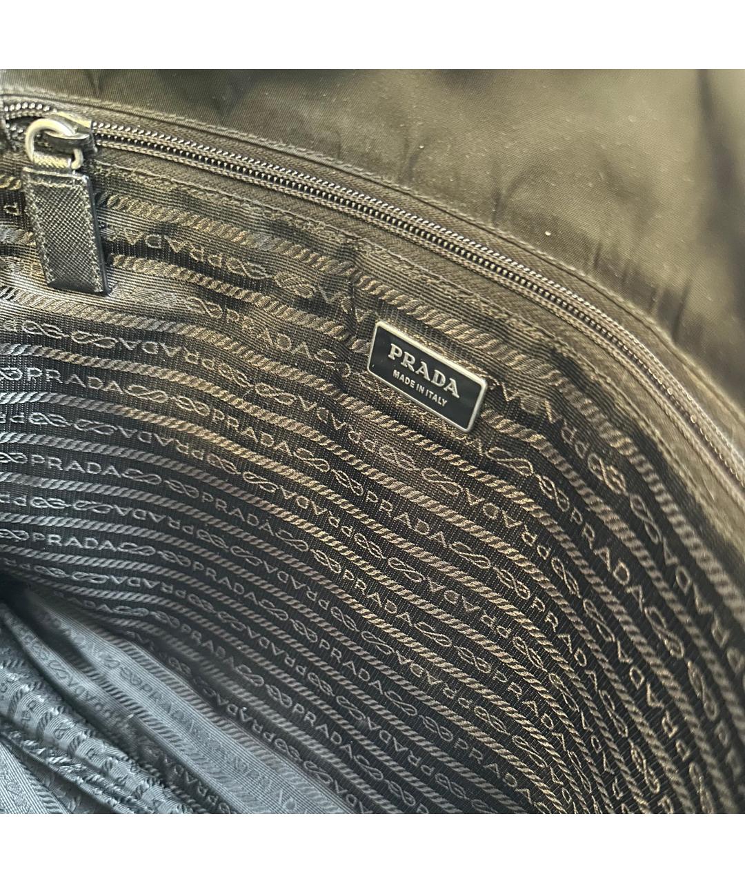 PRADA Черный тканевый портфель, фото 4