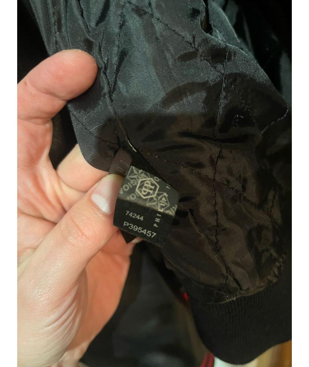 PHILIPP PLEIN Черная кожаная куртка, фото 6