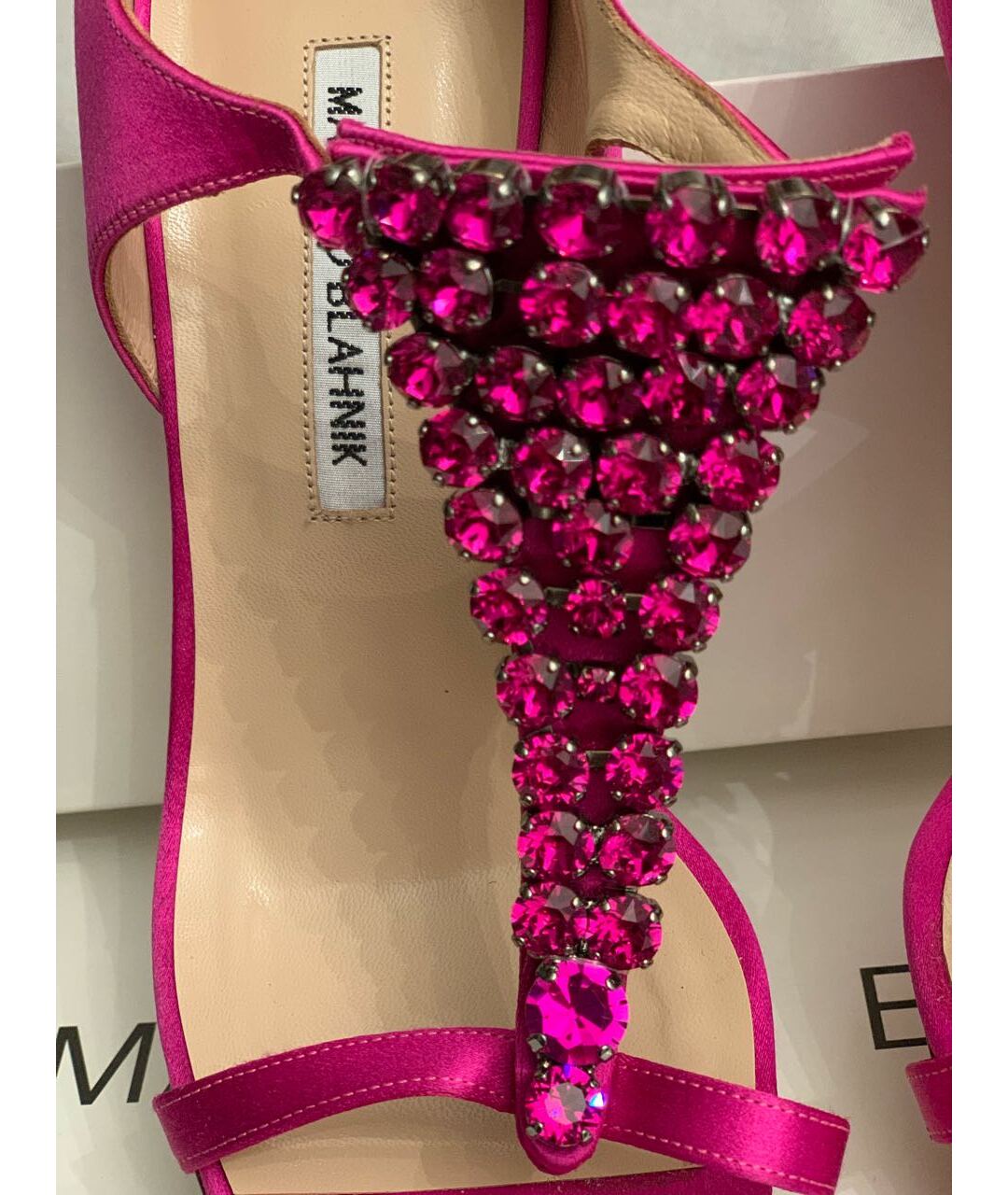 MANOLO BLAHNIK Фуксия босоножки, фото 4