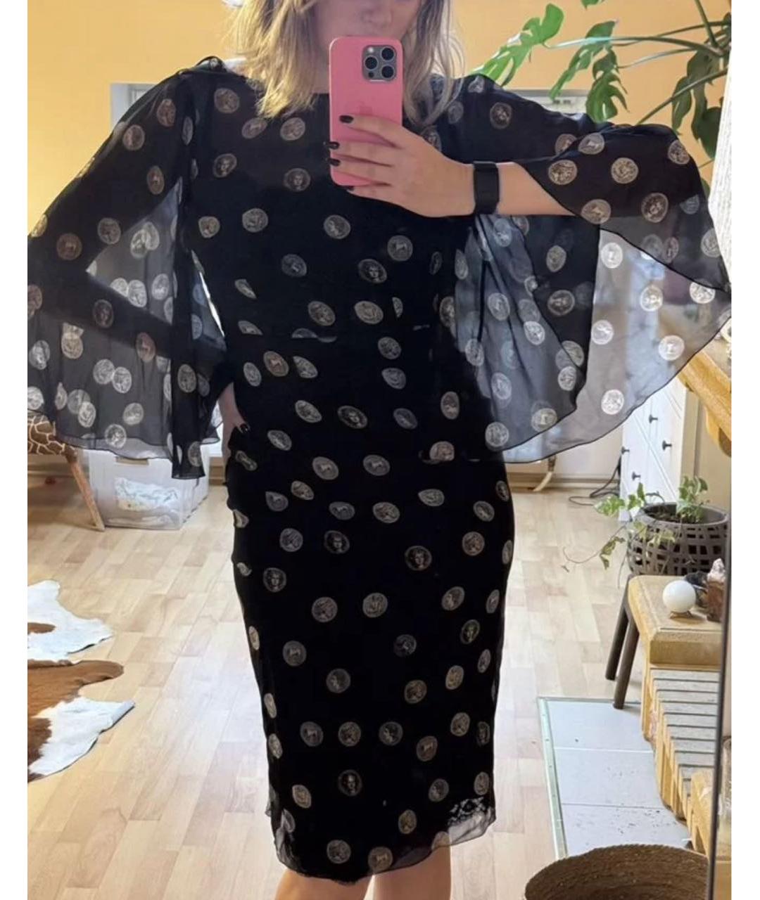 DOLCE&GABBANA Черное шелковое вечернее платье, фото 3