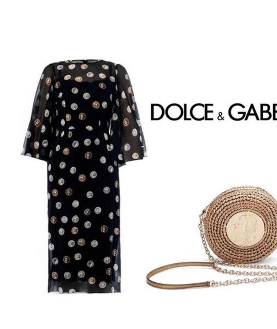 DOLCE&GABBANA Черное шелковое вечернее платье, фото 4