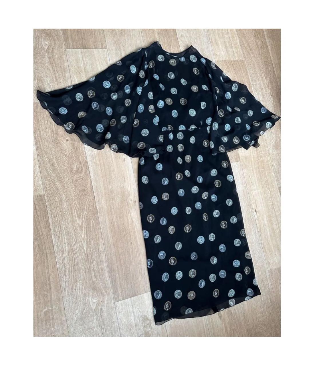 DOLCE&GABBANA Черное шелковое вечернее платье, фото 2