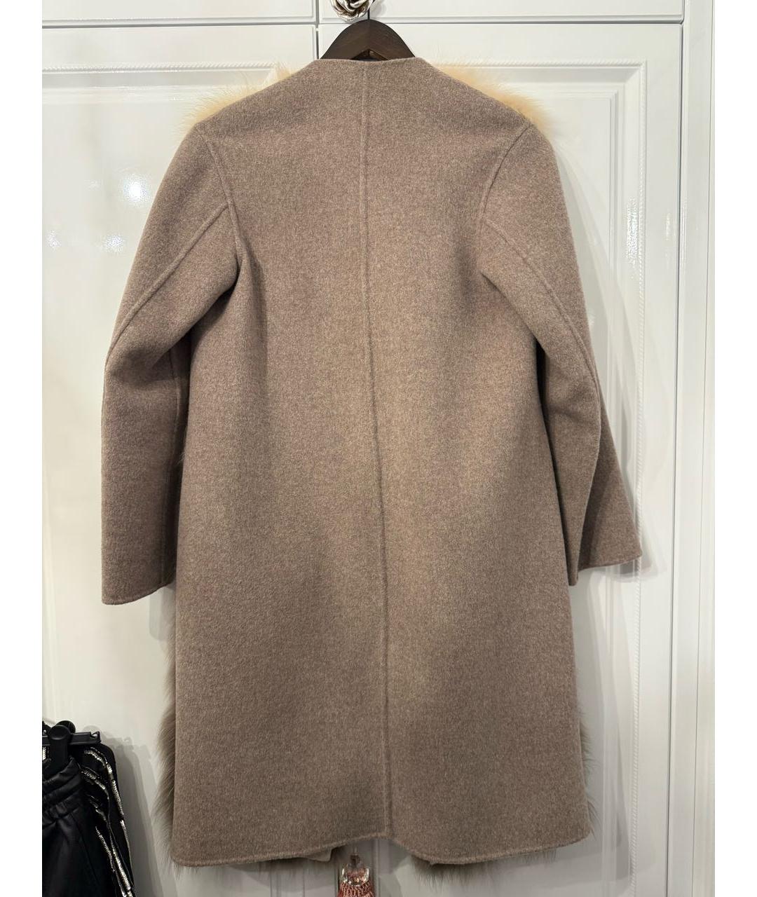 GIULIANA TESO Бежевое кашемировое пальто, фото 4