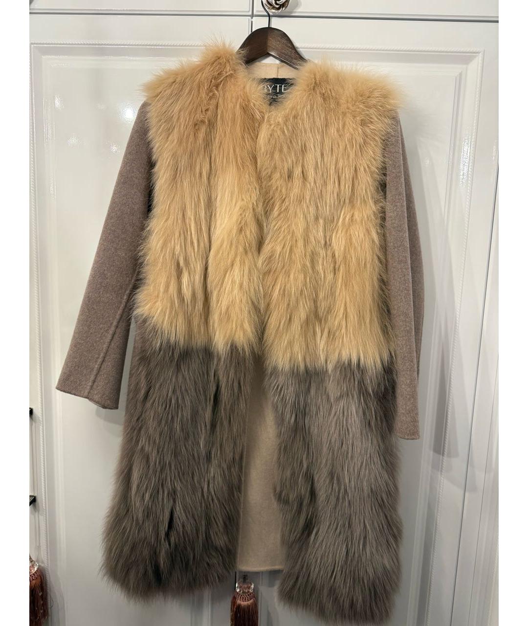 GIULIANA TESO Бежевое кашемировое пальто, фото 5