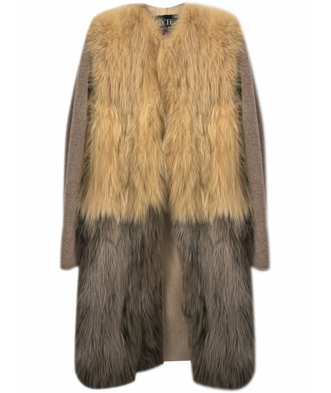 GIULIANA TESO Бежевое кашемировое пальто, фото 1