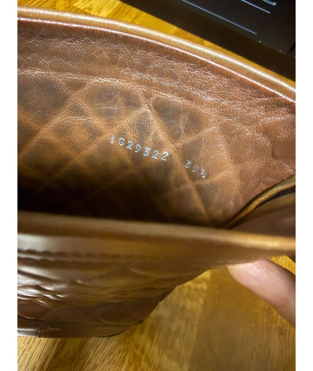 CHANEL Коричневые кожаные ботинки, фото 6