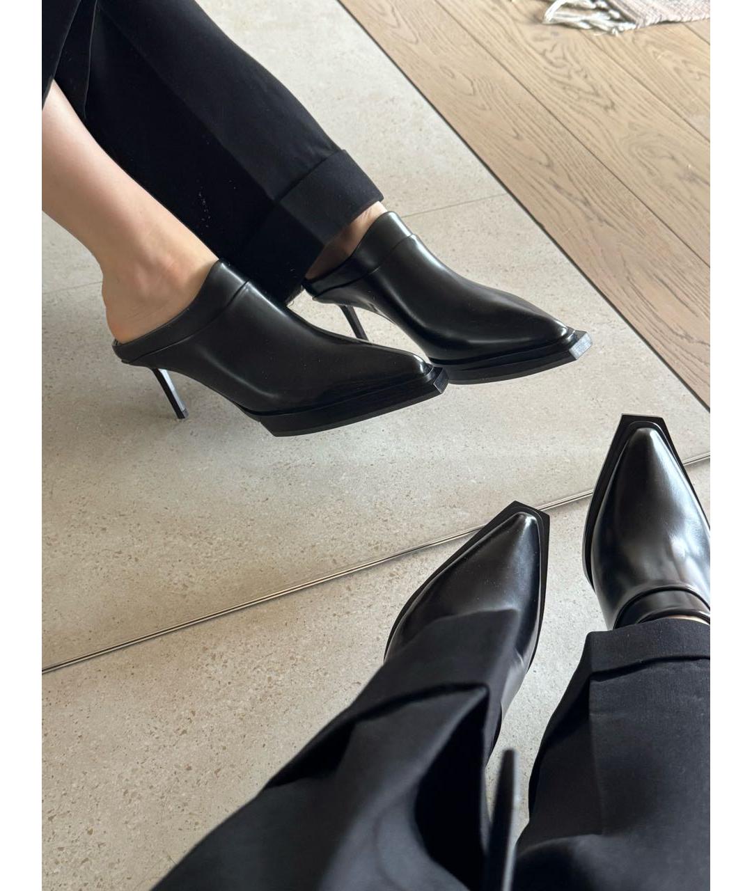 1017 ALYX 9SM Черные кожаные сабо, фото 6