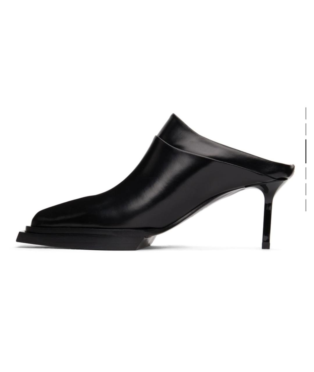 1017 ALYX 9SM Черные кожаные сабо, фото 8