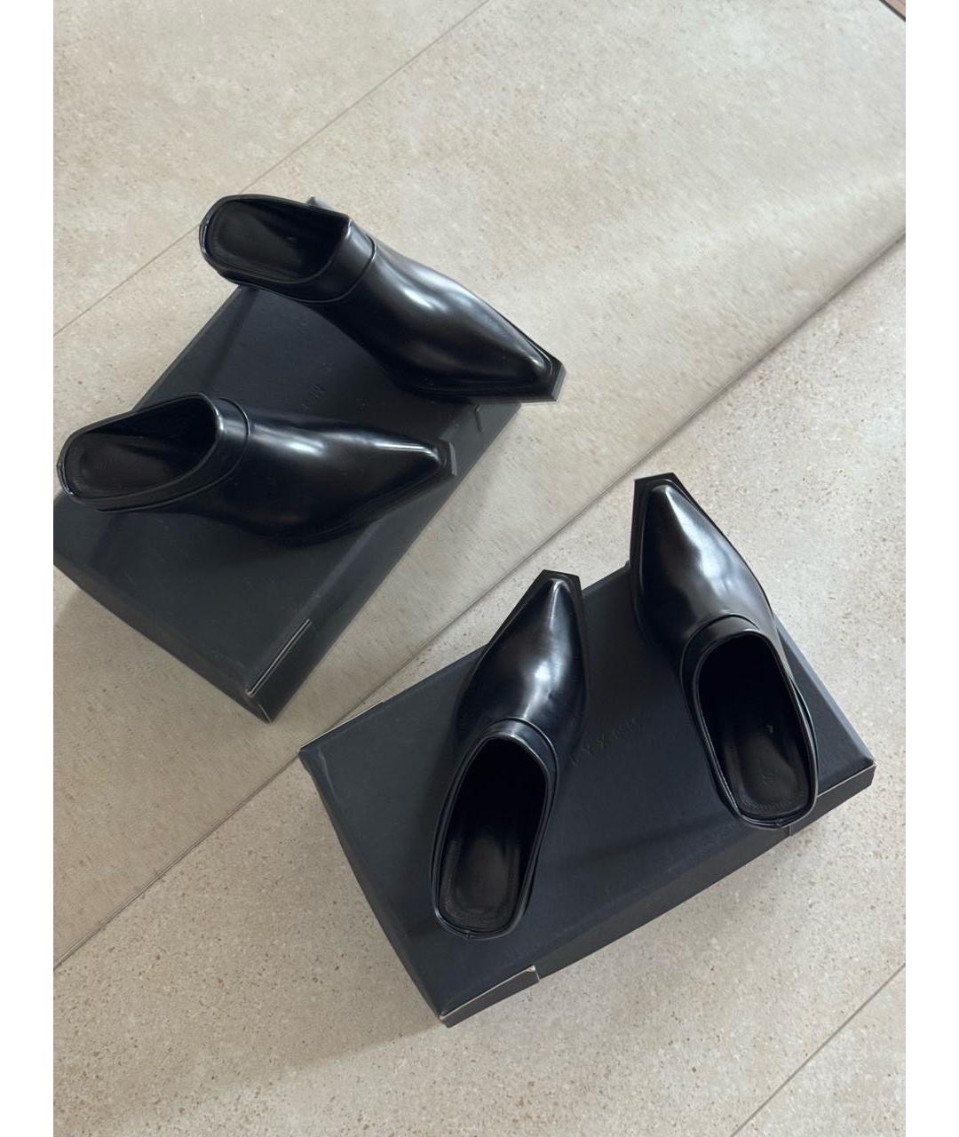 1017 ALYX 9SM Черные кожаные сабо, фото 4