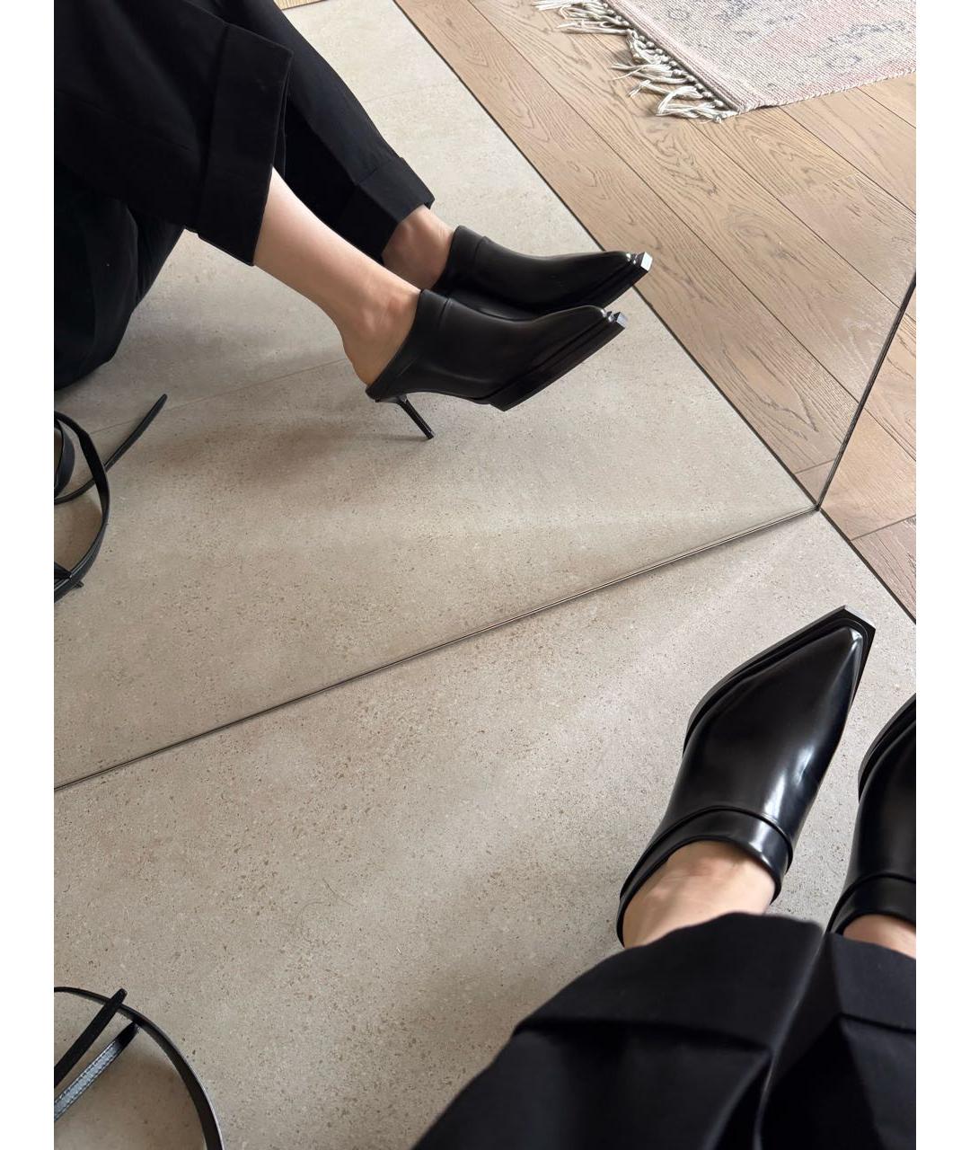 1017 ALYX 9SM Черные кожаные сабо, фото 7