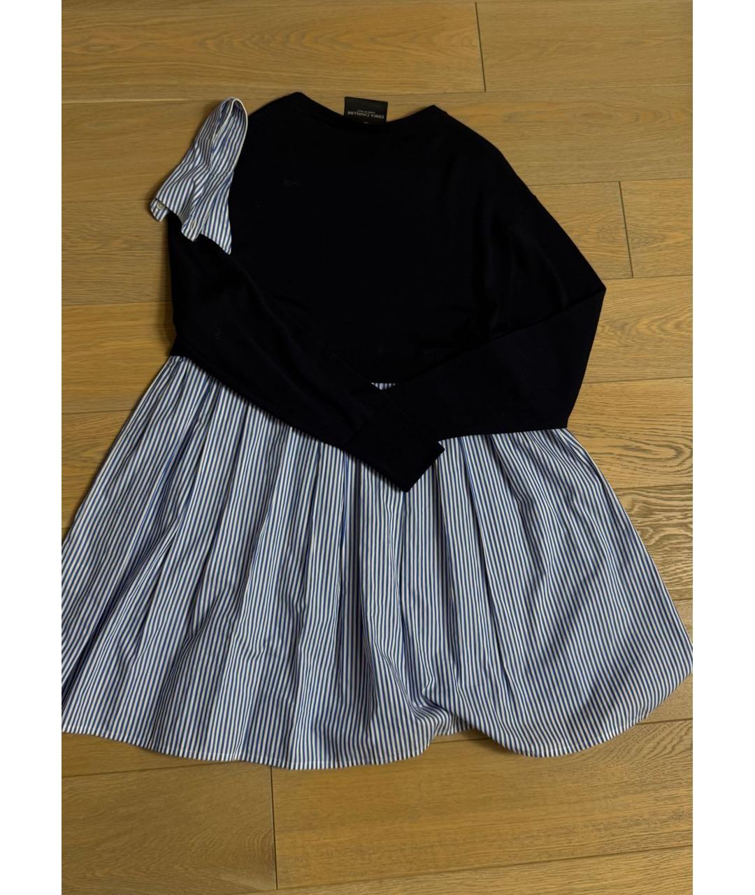 ERIKA CAVALLINI Темно-синее хлопковое повседневное платье, фото 2