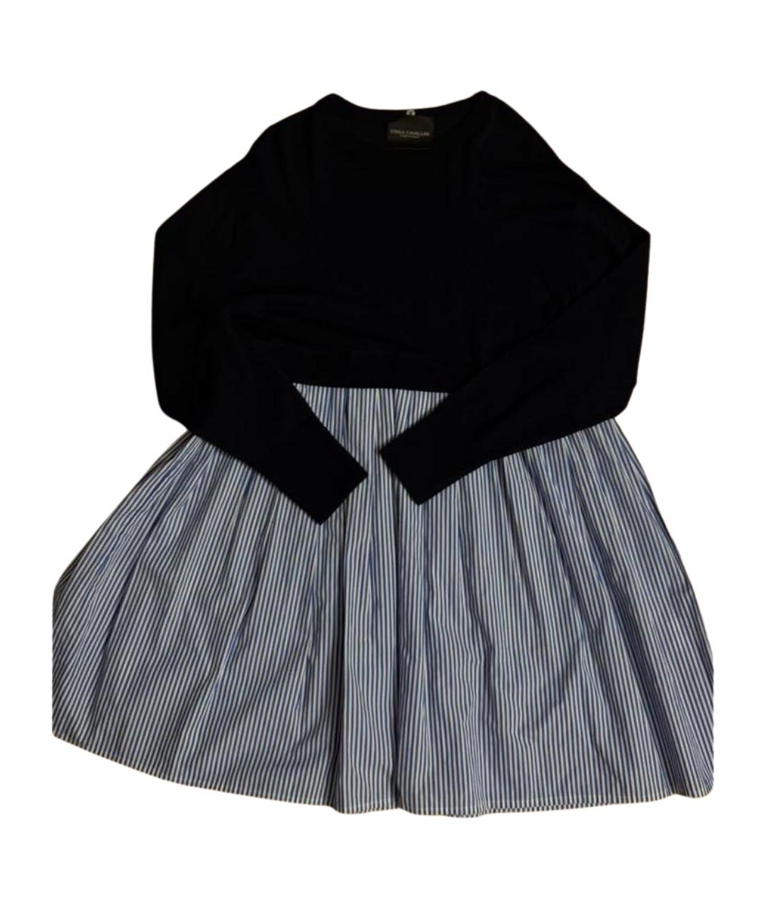 ERIKA CAVALLINI Темно-синее хлопковое повседневное платье, фото 1