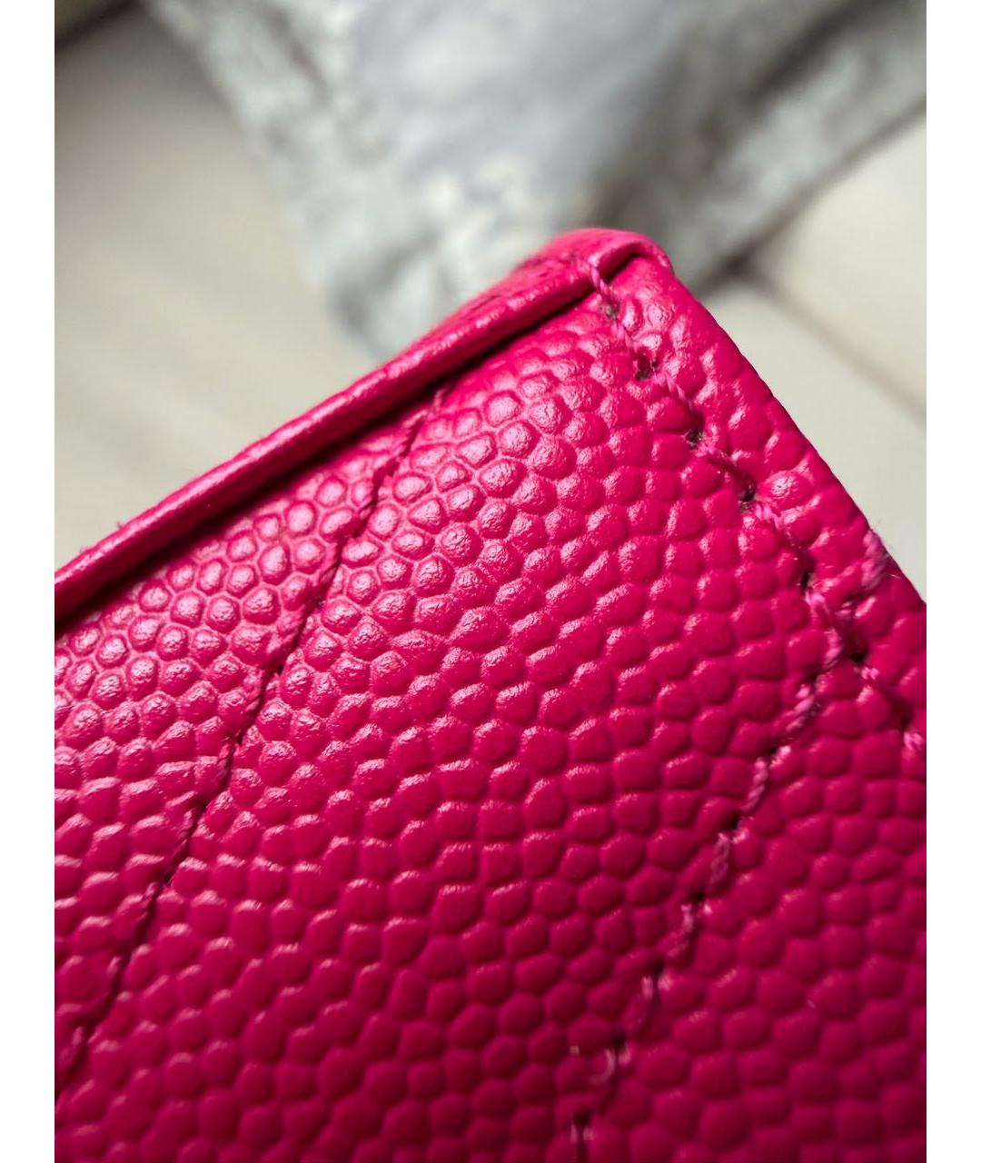 SAINT LAURENT Розовая кожаная сумка через плечо, фото 8