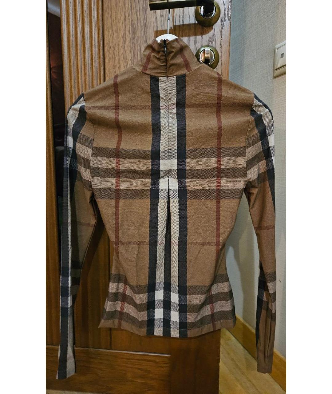 BURBERRY Коричневая полиамидовая водолазка, фото 2