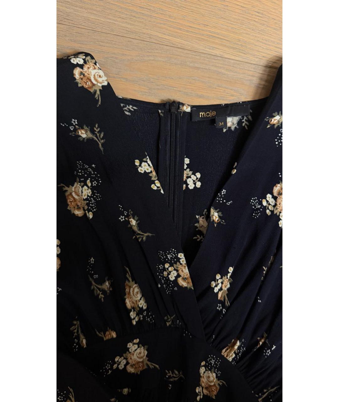 MAJE Черное хлопковое повседневное платье, фото 2