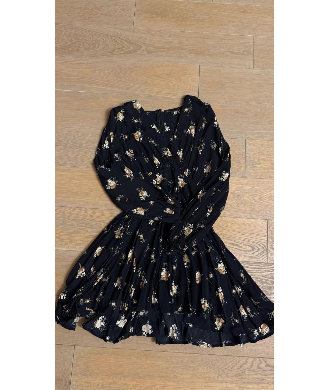 MAJE Черное хлопковое повседневное платье, фото 4