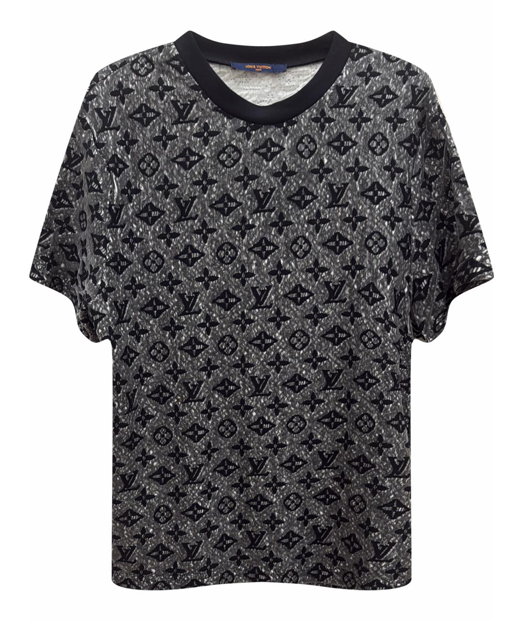 LOUIS VUITTON Черная хлопковая футболка, фото 1