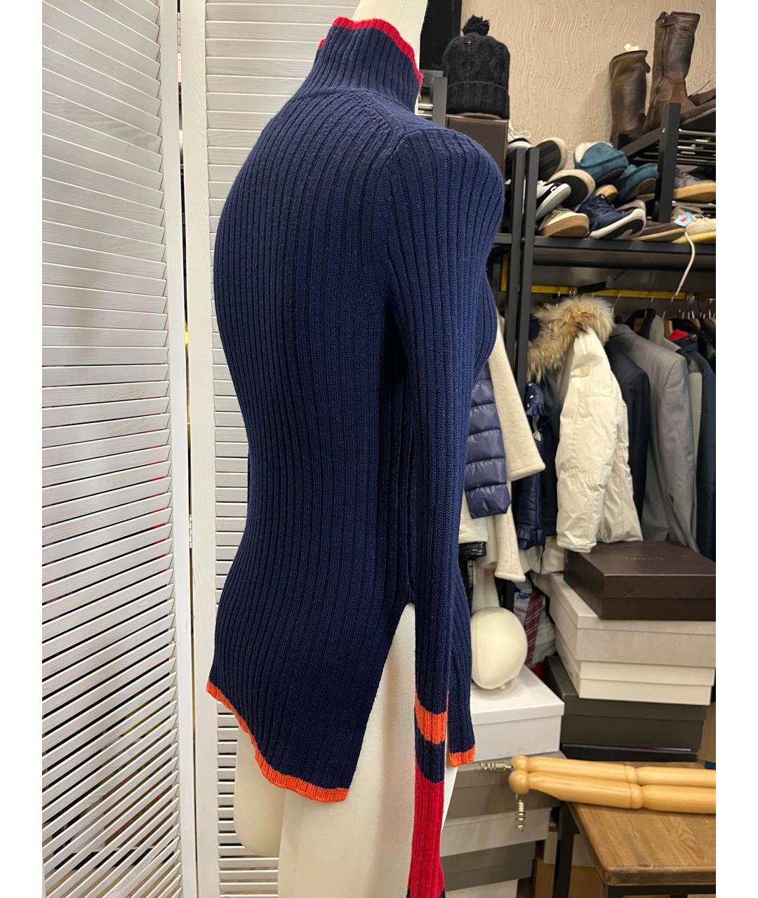 RALPH LAUREN Темно-синяя шерстяная водолазка, фото 7