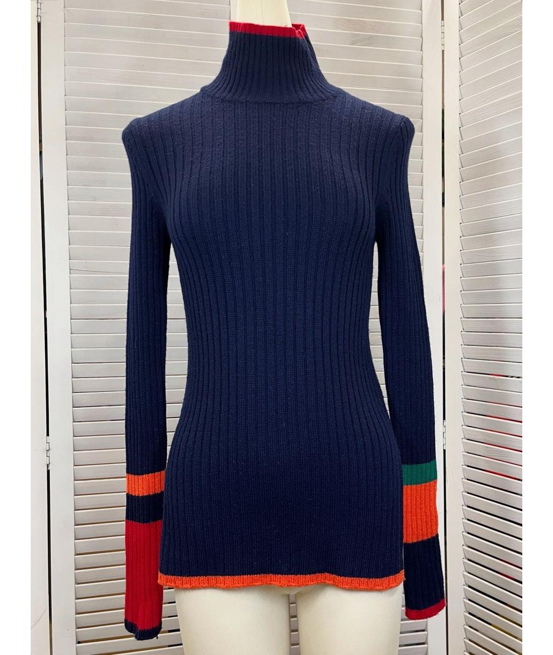 RALPH LAUREN Темно-синяя шерстяная водолазка, фото 9