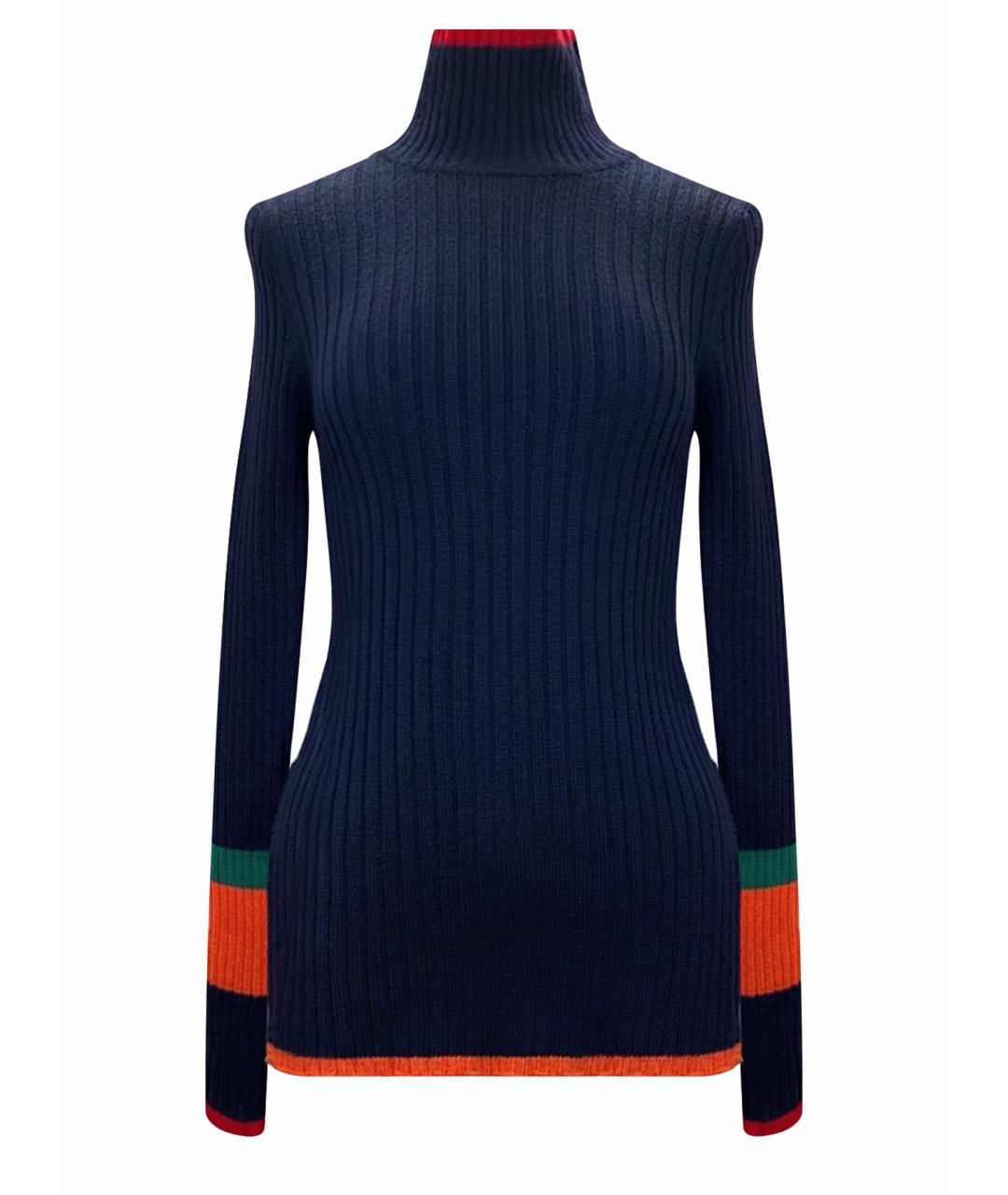 RALPH LAUREN Темно-синяя шерстяная водолазка, фото 1