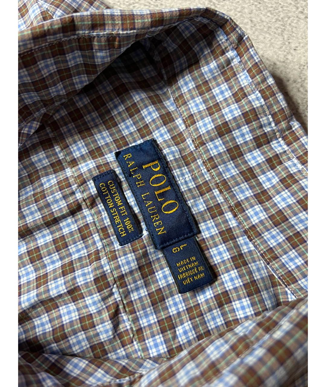 RALPH LAUREN Мульти хлопковая кэжуал рубашка, фото 6