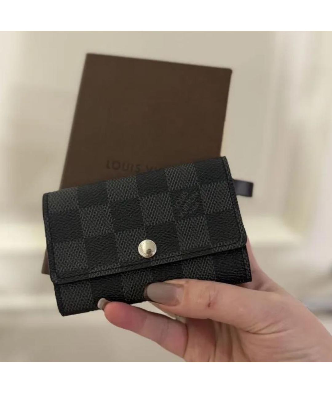 LOUIS VUITTON Черная ключница, фото 2