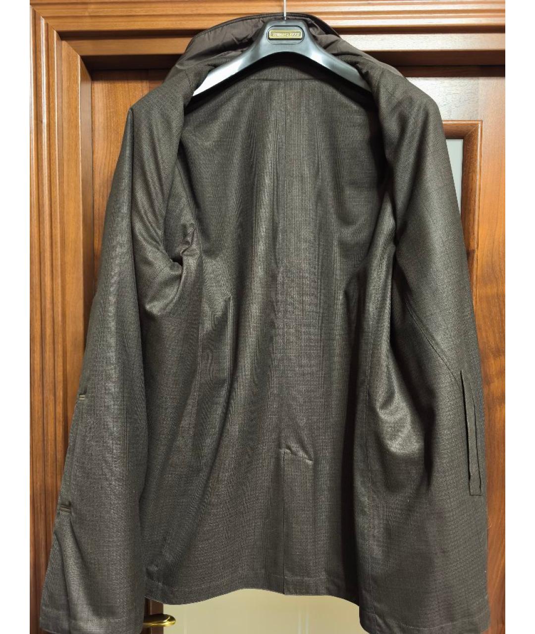 STEFANO RICCI Коричневый полиэстеровый тренч / плащ, фото 3