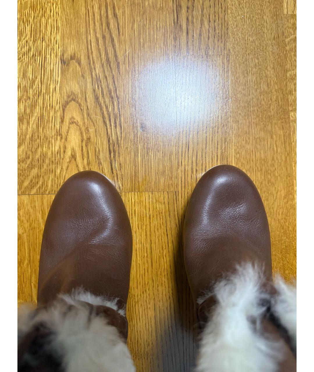 GUCCI Коричневые кожаные туфли, фото 3