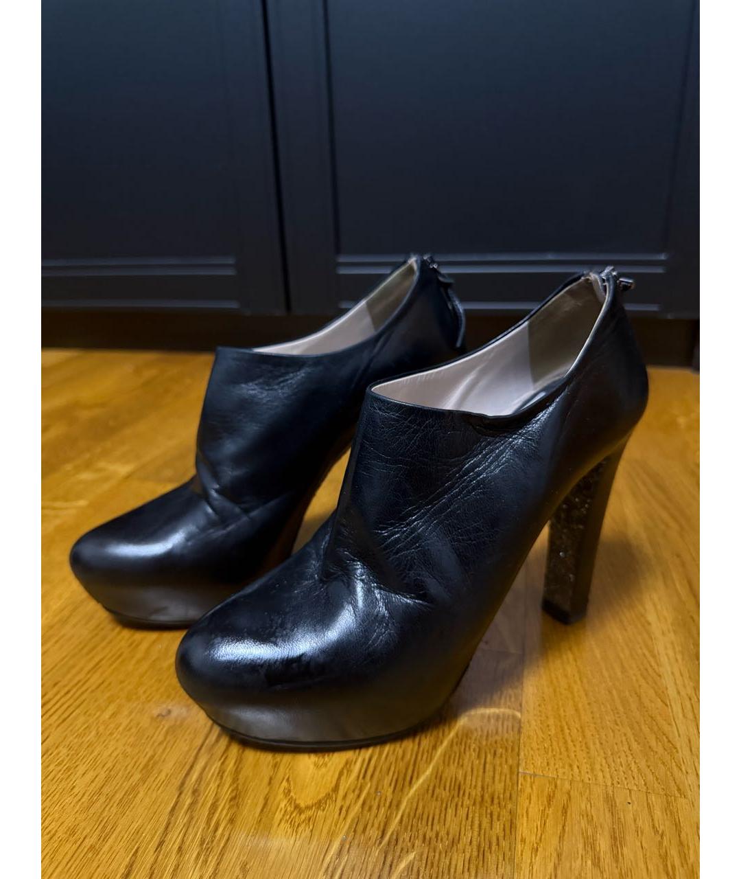 MIU MIU Черные кожаные туфли, фото 5