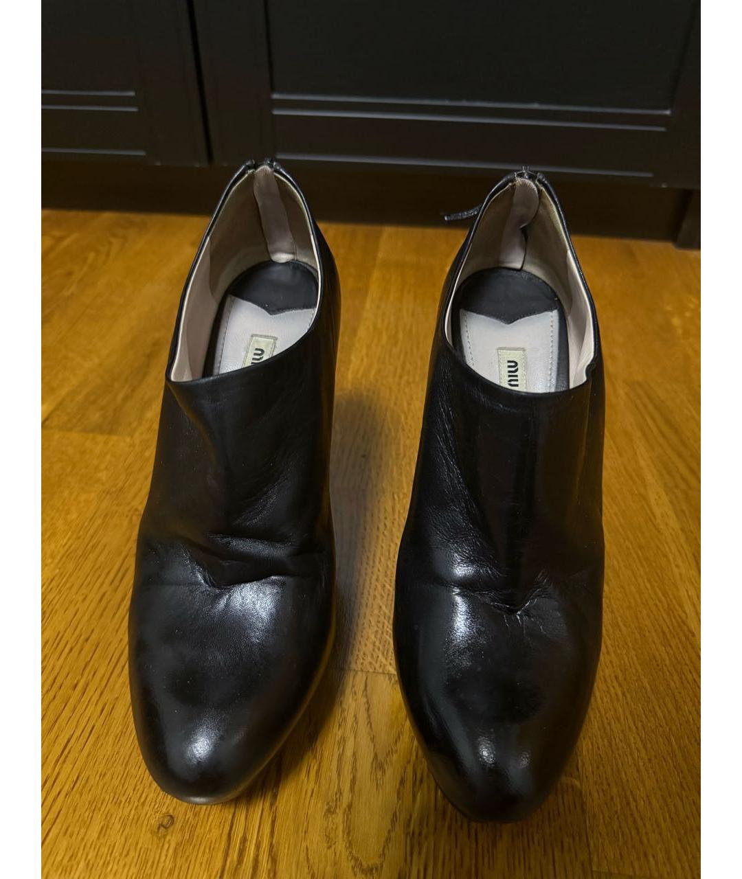 MIU MIU Черные кожаные туфли, фото 2