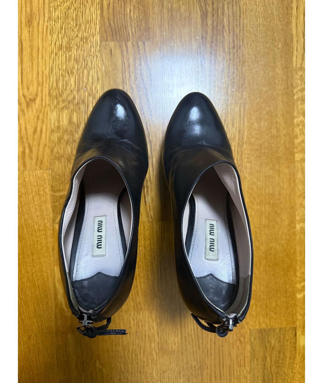 MIU MIU Черные кожаные туфли, фото 3