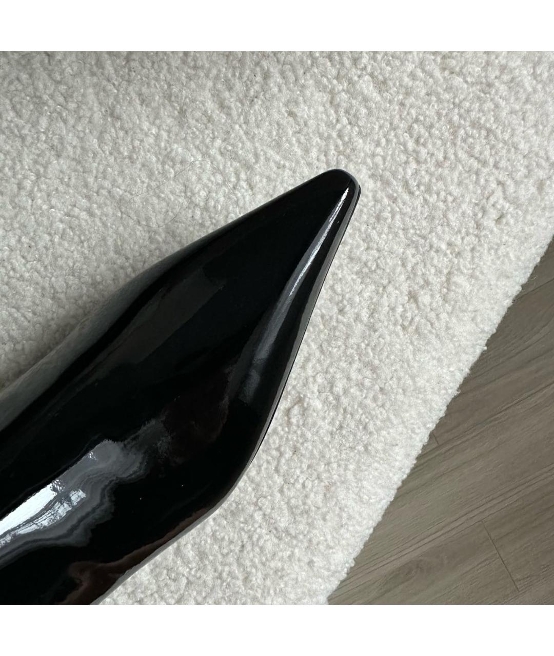 JIMMY CHOO Черные ботильоны из лакированной кожи, фото 6