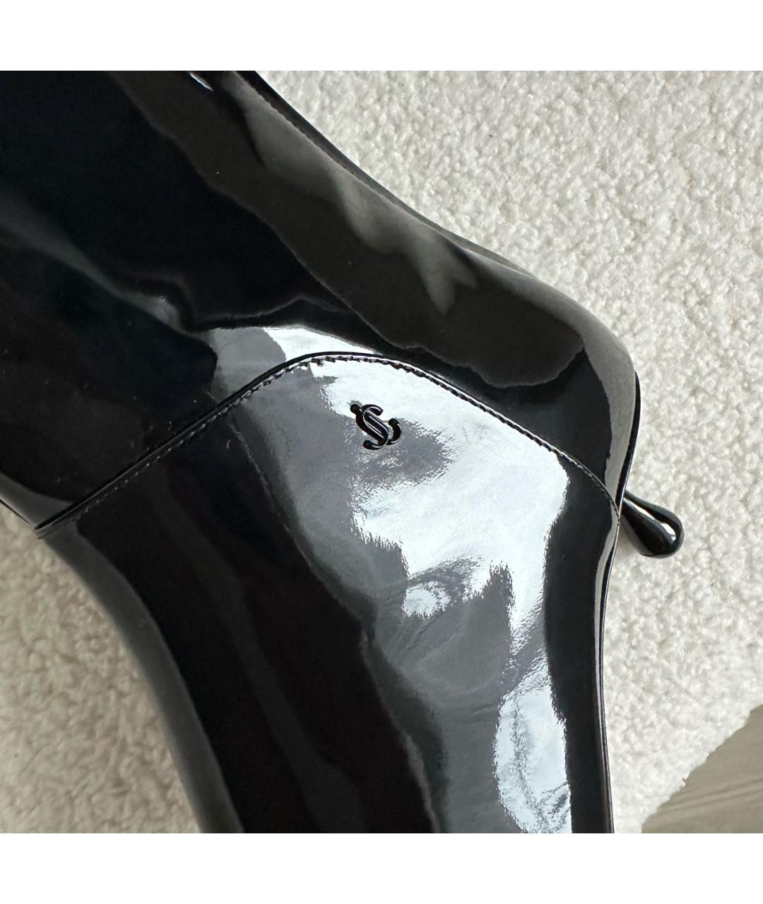 JIMMY CHOO Черные ботильоны из лакированной кожи, фото 7